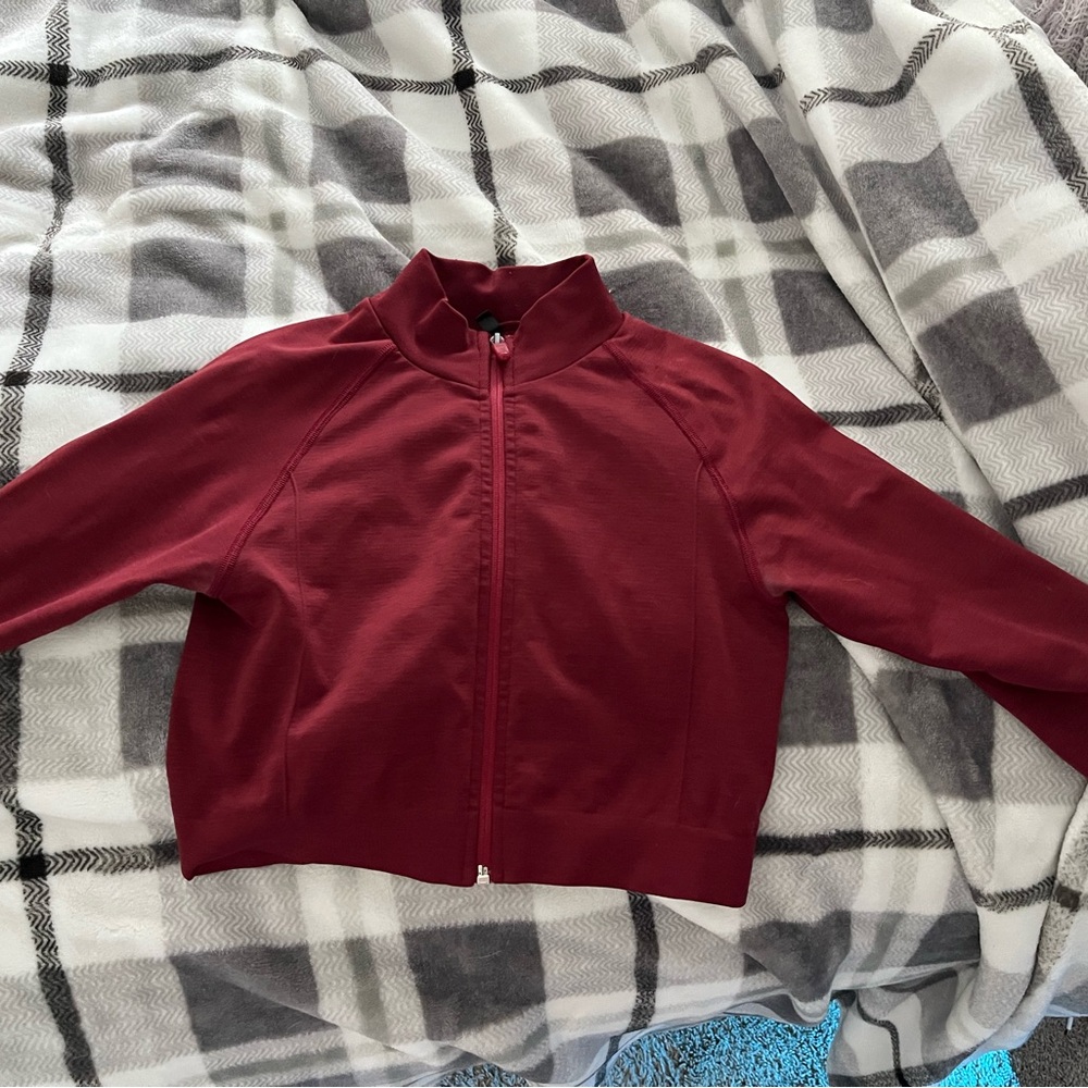 Alphalete Burgundy Zip-Up Jacket - image 1